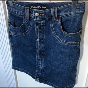 Denim Button Down Skirt
